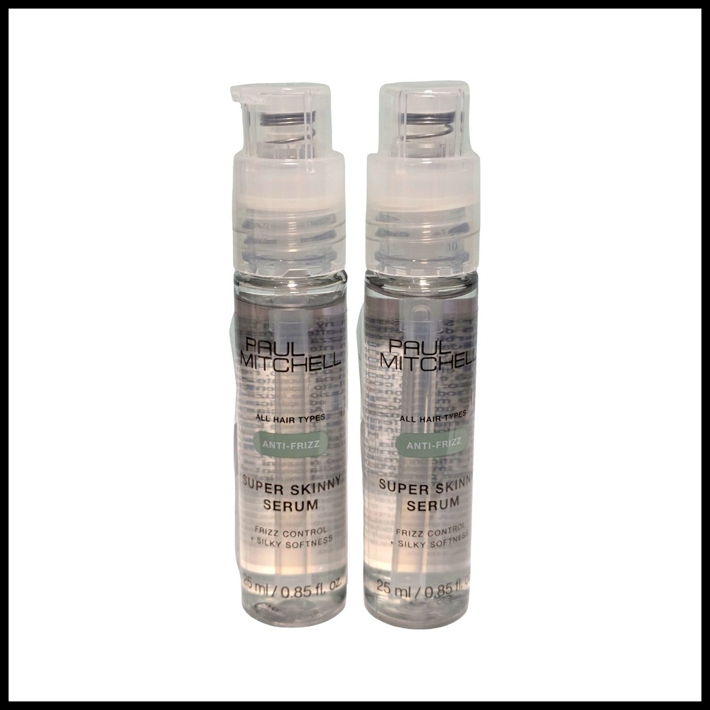 Paul Mitchell Super Skinny Serum 0.85 oz 25ml Lot of 2 Anti-Frizz Travel Size